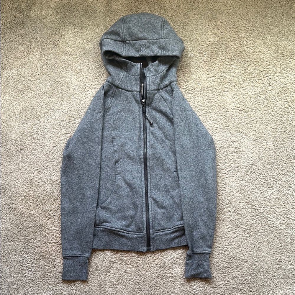 Lululemon Scuba Full-Zip Hoodie in Heathered Dark Gray